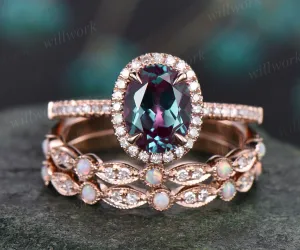 color change Alexandrite engagement ring