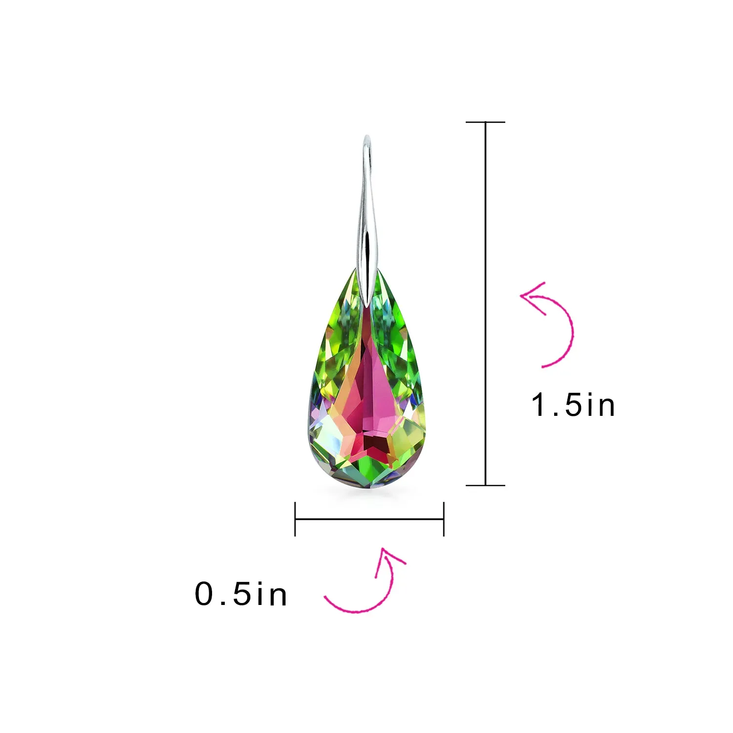 Colorful Multicolor CZ Geometric Criss Cross Square Dangle Earrings