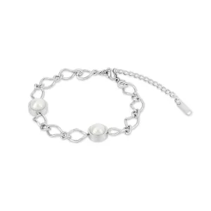 Cora Pearl Pendant Bracelet - Silver