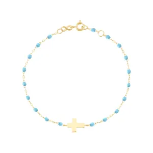 Cross Charm Classic Gigi Bracelet - Turquoise