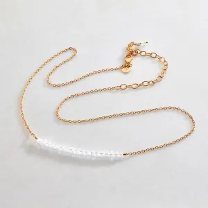 Crystal Beams Necklace  - Clear Quartz