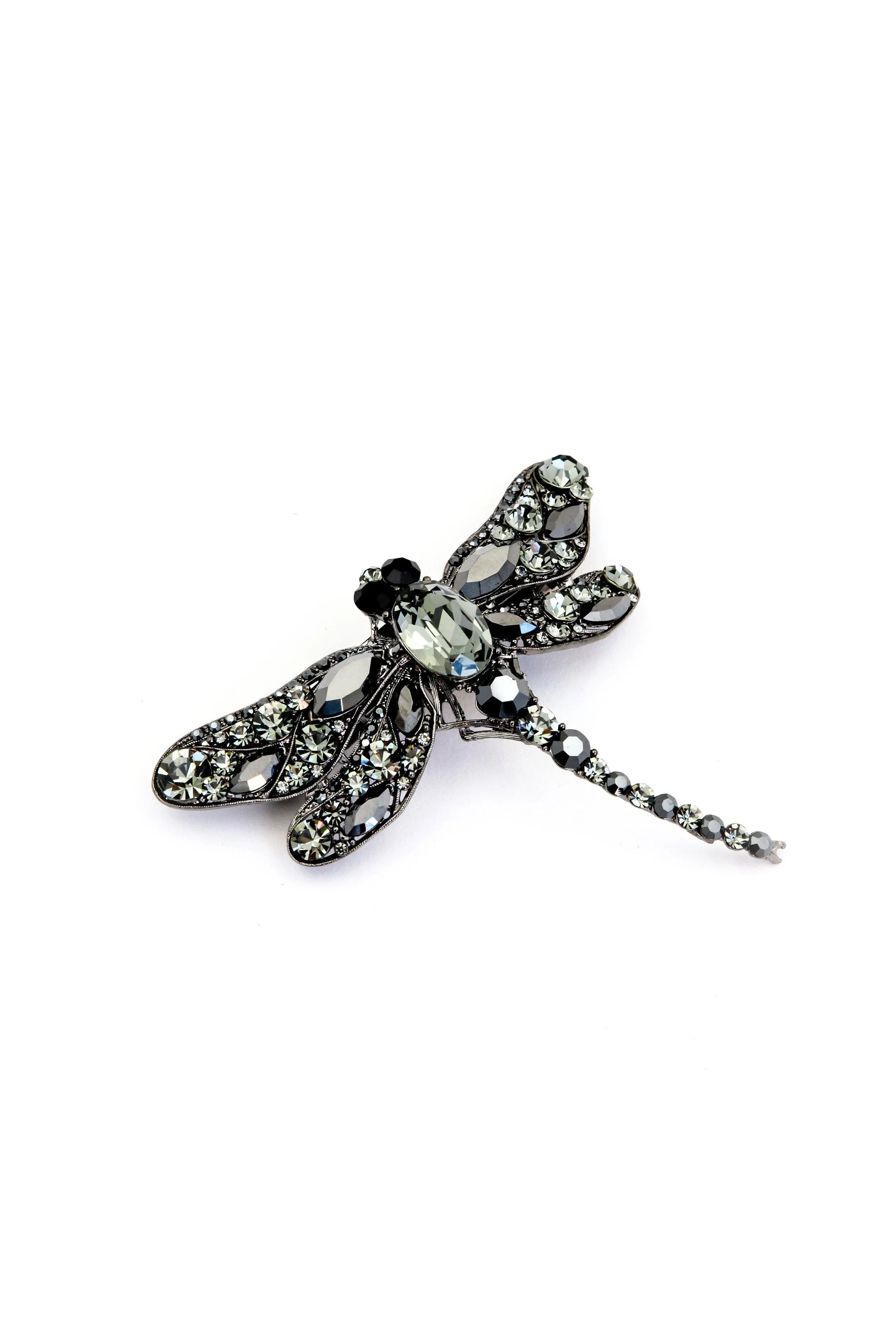 Crystal Dragonfly Barrette