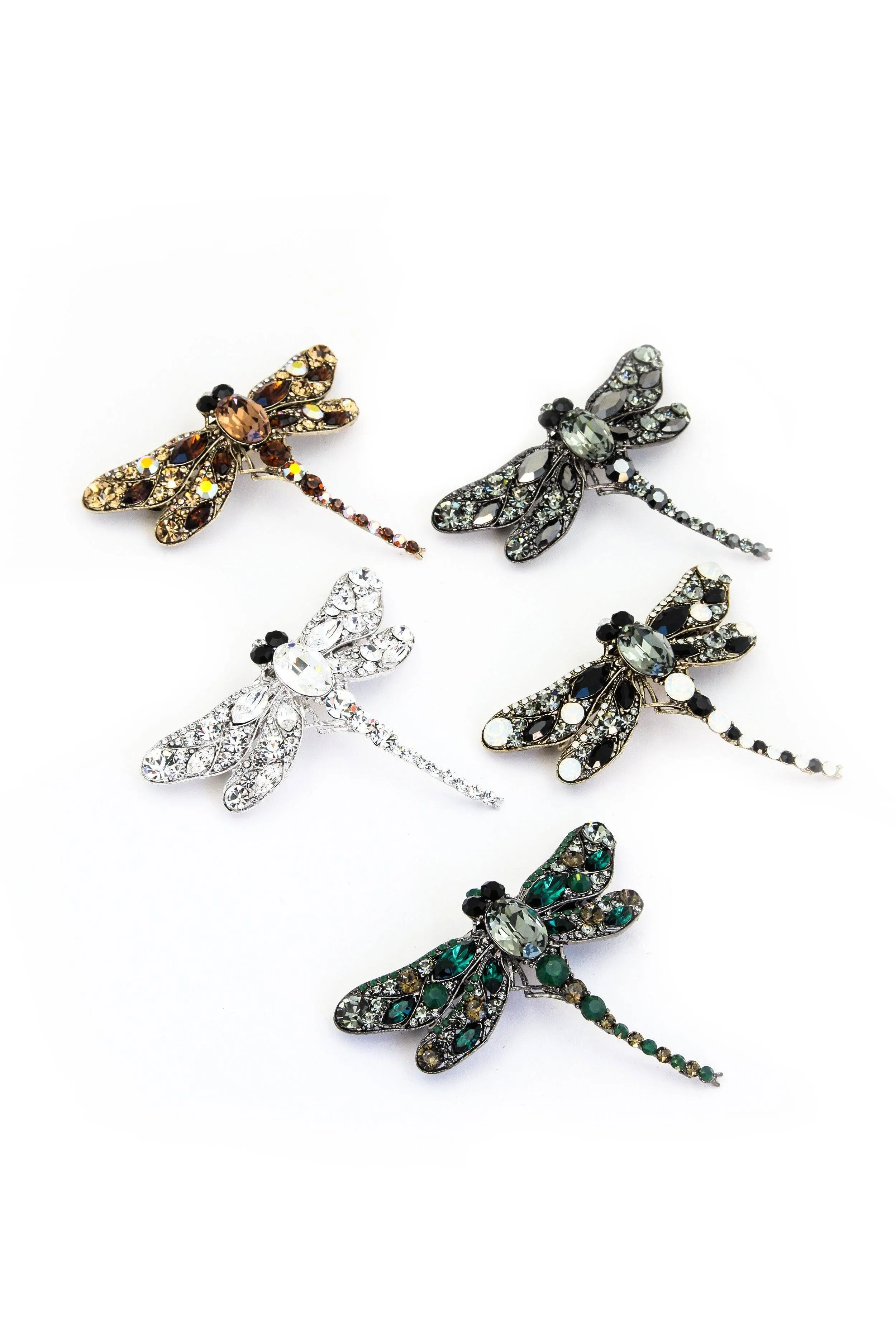 Crystal Dragonfly Barrette