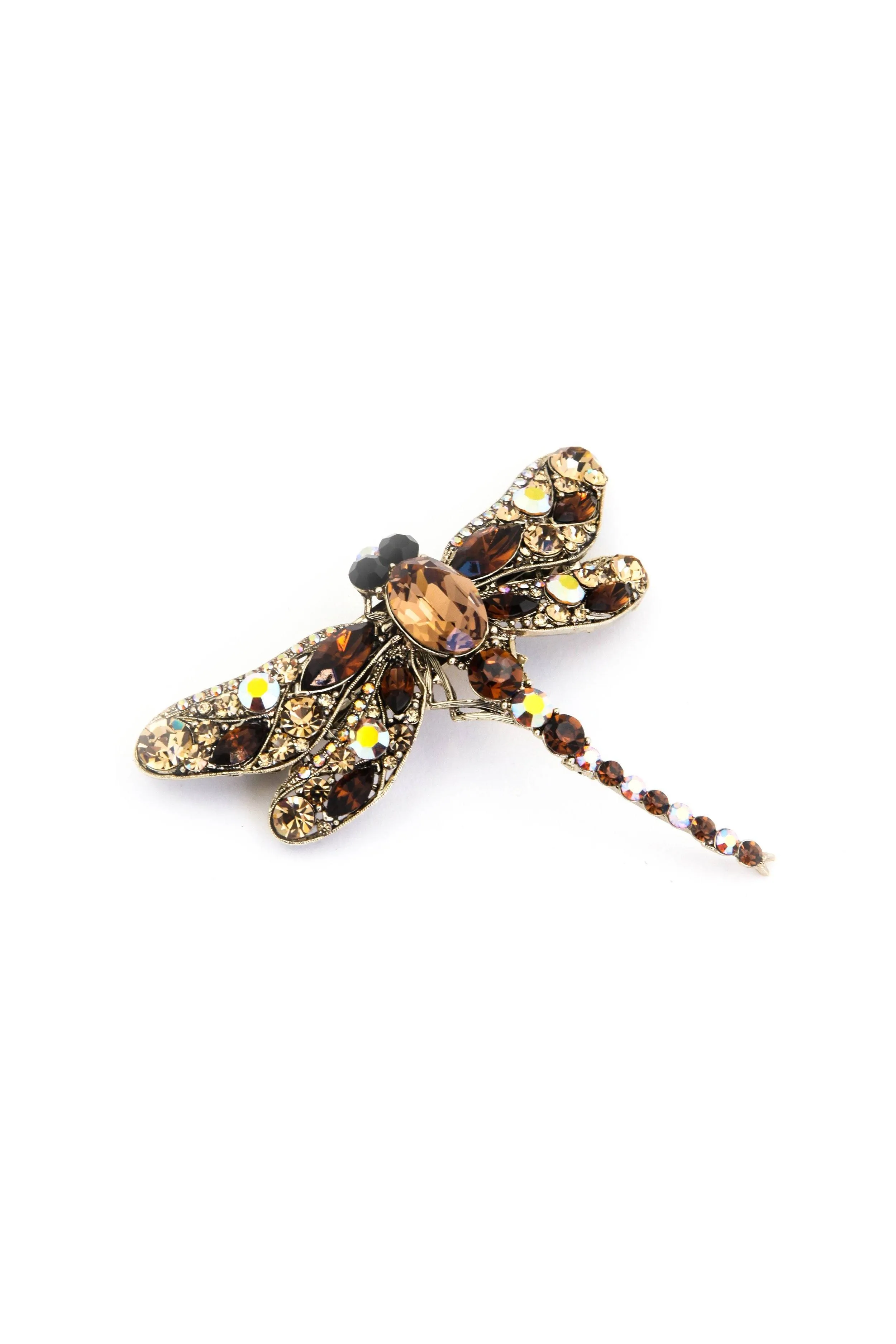 Crystal Dragonfly Barrette