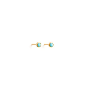 December Turquoise Birthstone Stud Earrings