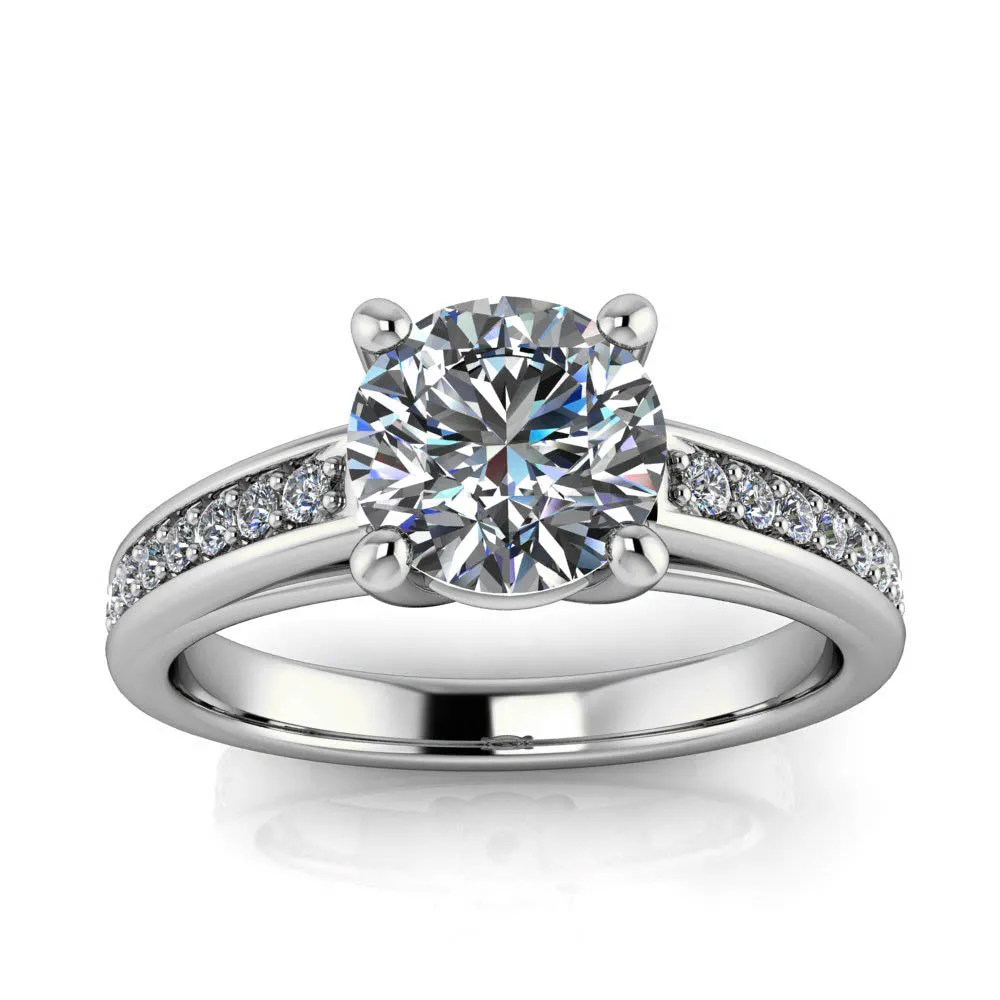 Diamond Accented Engagement Ring - Terri