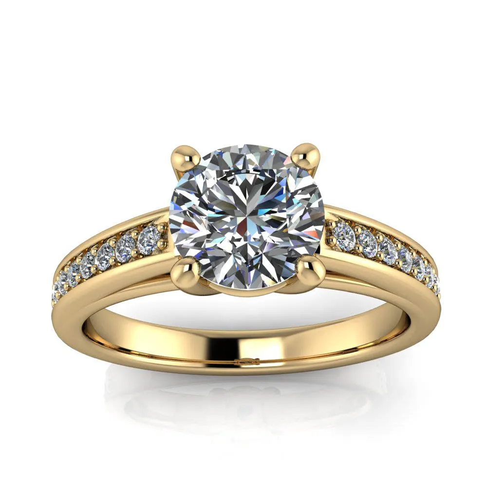 Diamond Accented Engagement Ring - Terri