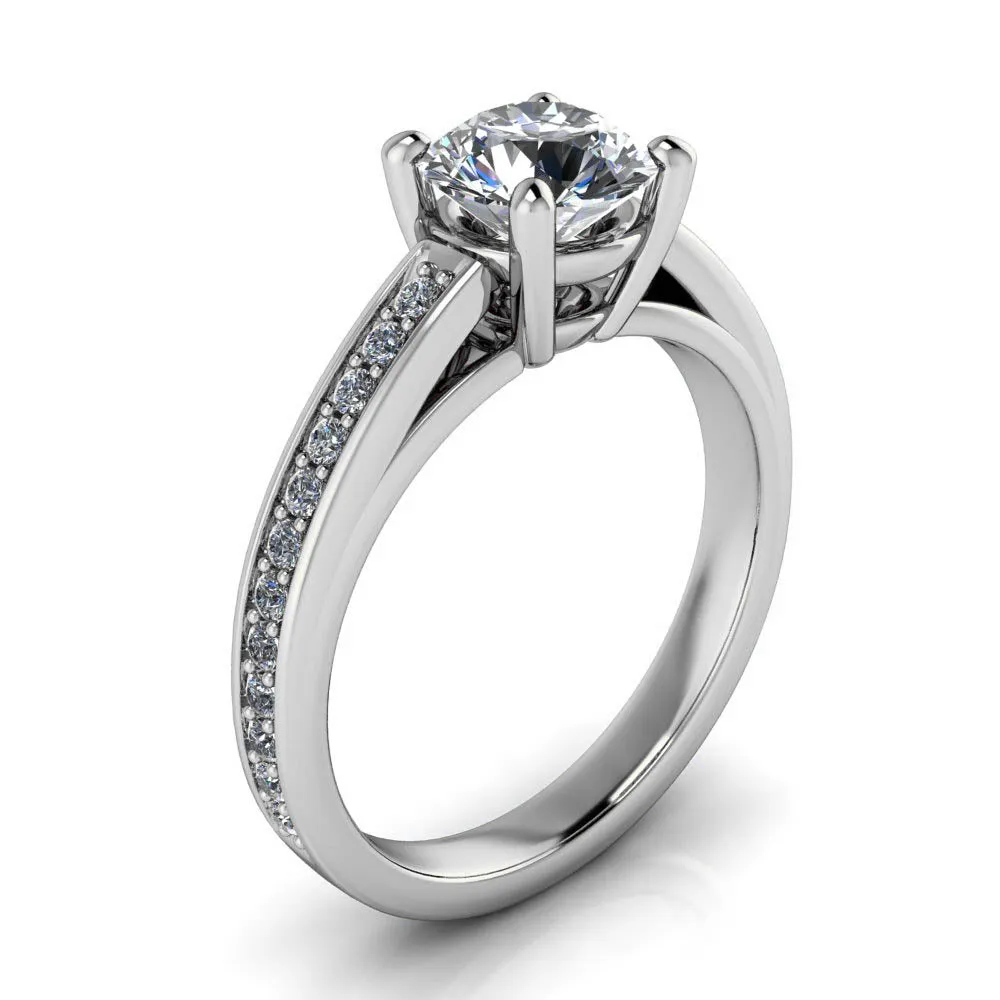 Diamond Accented Engagement Ring - Terri