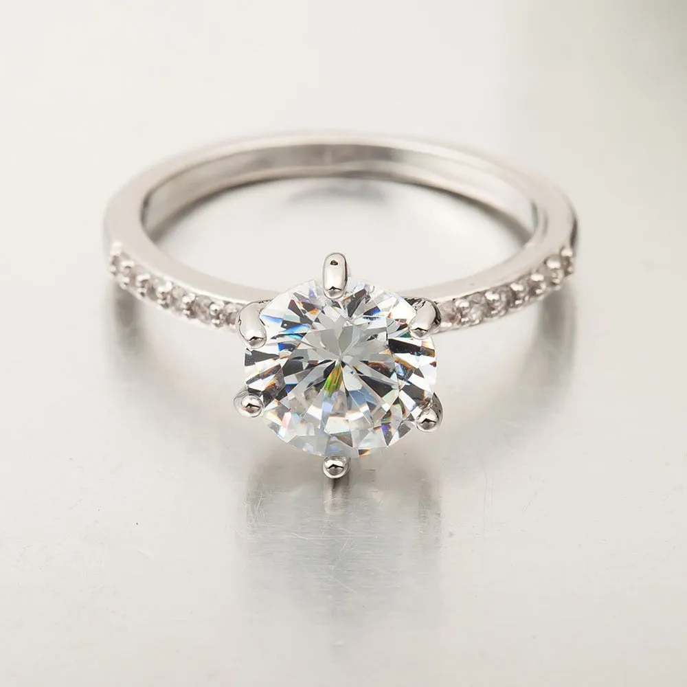 Elegant Zircon Crystal Engagement Rings