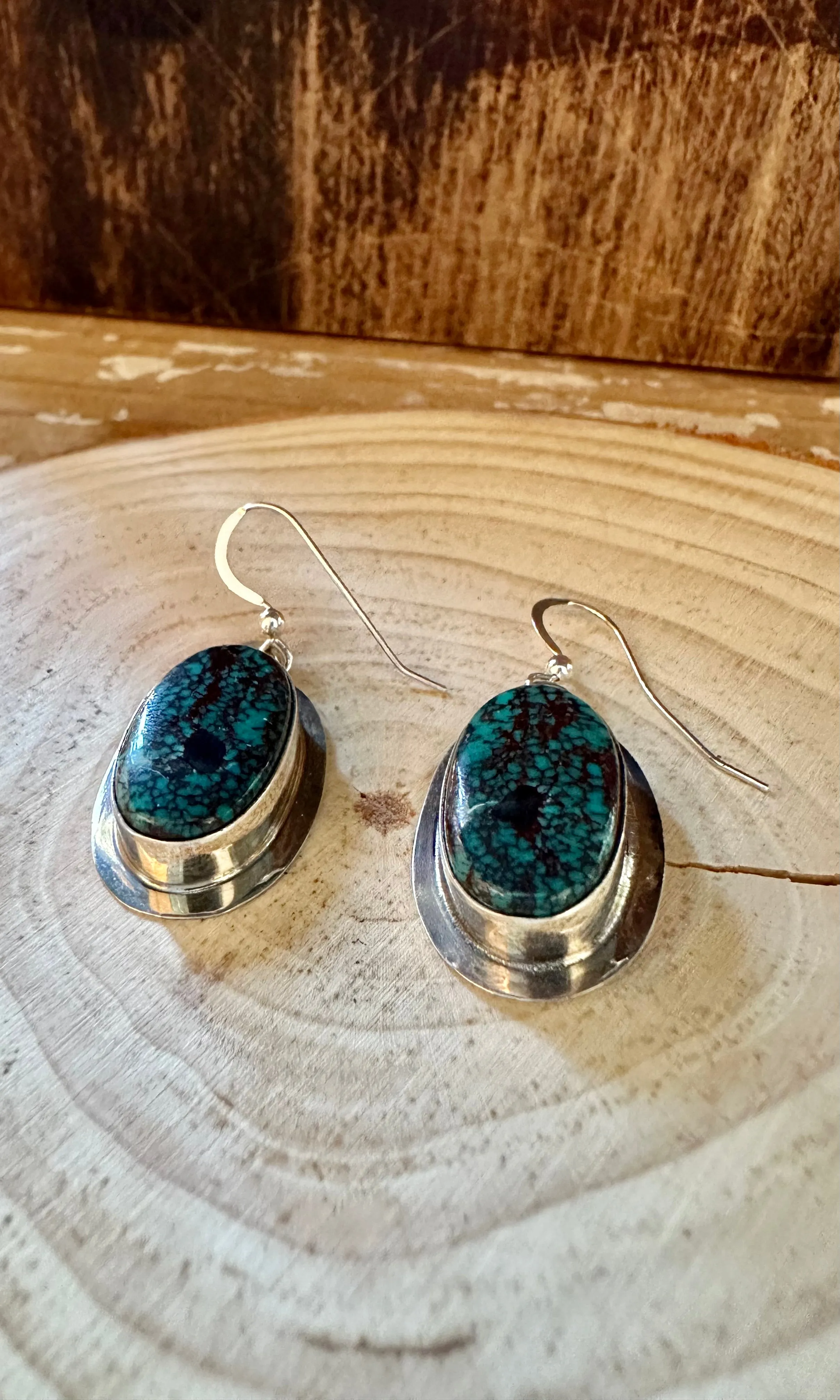 ELOUISE KE TURQUOISE Navajo Sterling Silver Earrings