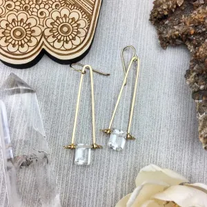 ENCLAVE & CO CRYSTAL QUARTZ DROP EARRINGS