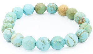 Faceted Turquoise Natural Gemstone Bracelet