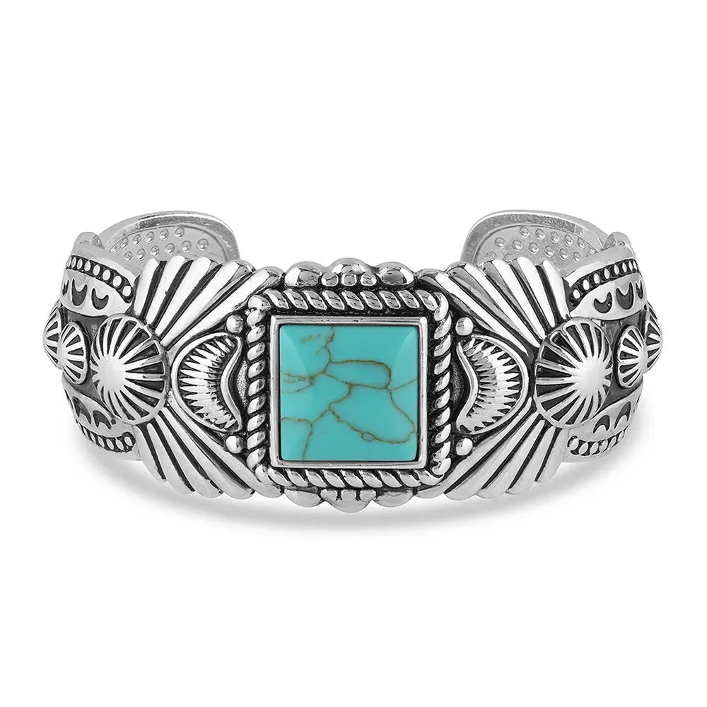 Flourished Turquoise Cuff Bracelet