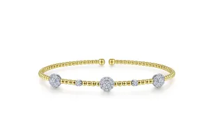 Gabriel & Co. Diamond Cluster Station Cuff Bracelet