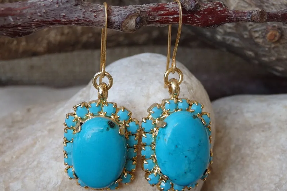 Genuine turquoise earring