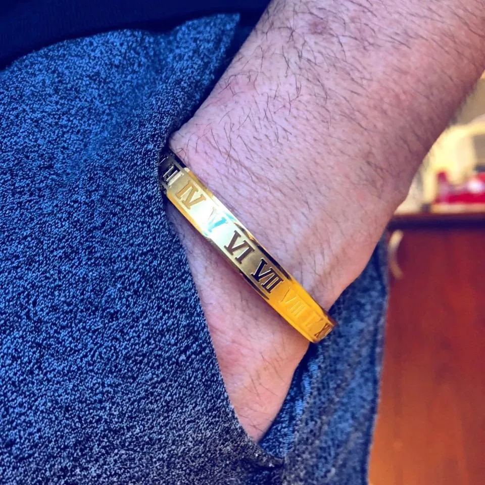 Gold Roman numerals bracelet