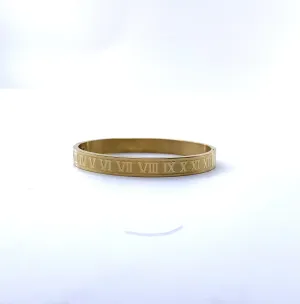 Gold Roman numerals bracelet