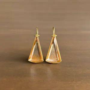 Golden Ombré Rutilated Quartz Earrings