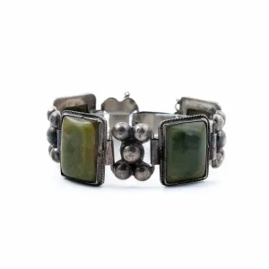 Green Agate Taxco Bracelet