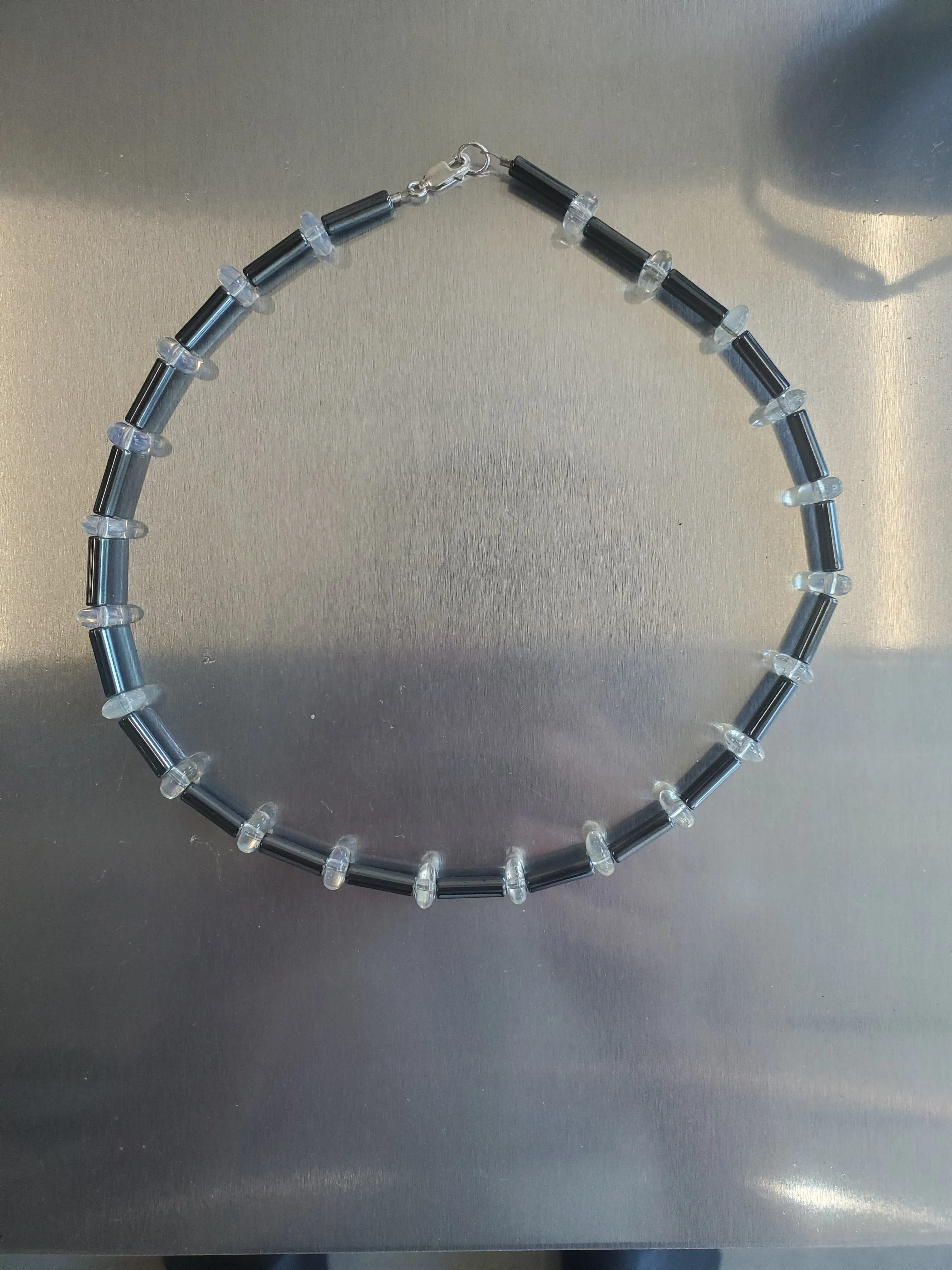 Hematite and Quartz Choker