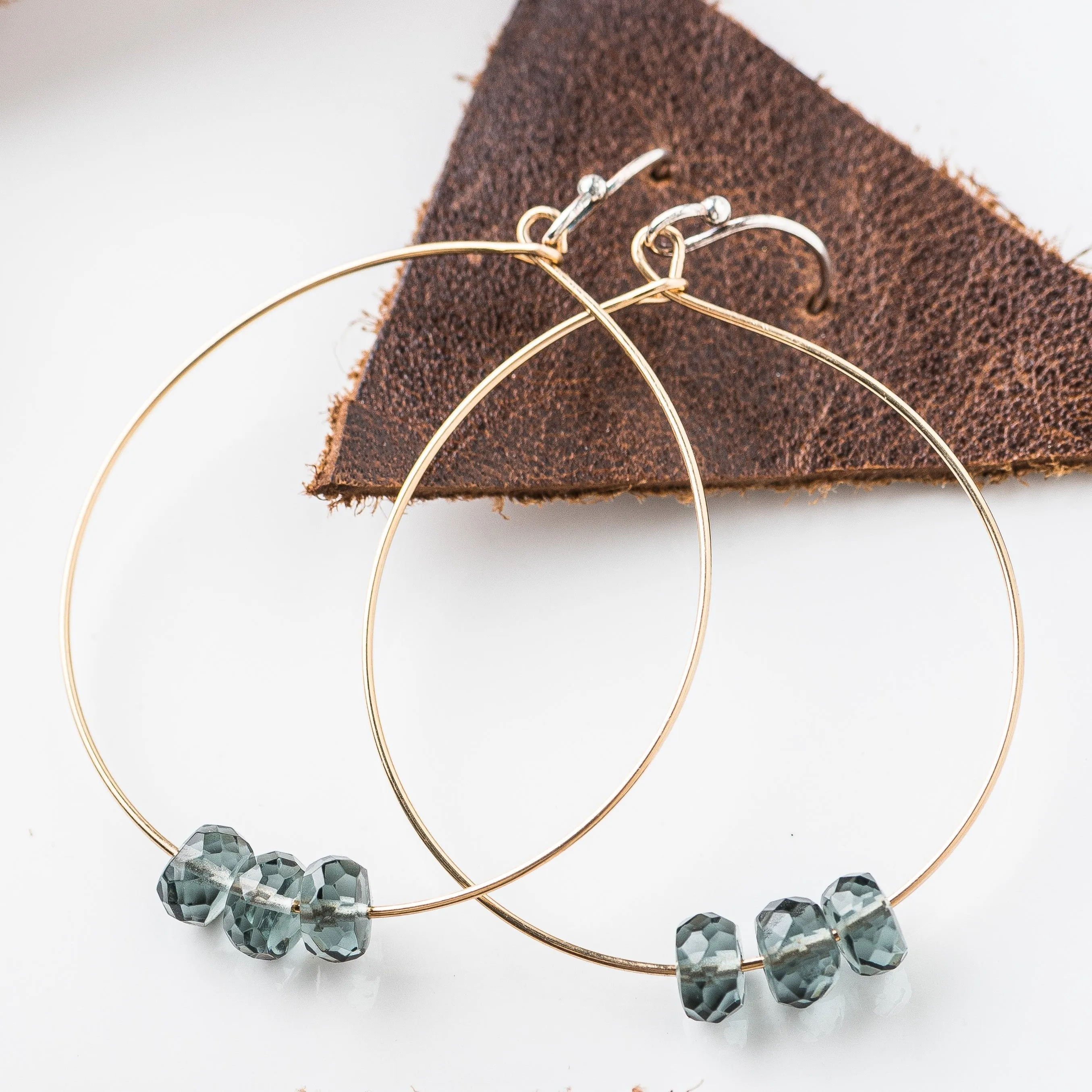 Hydro Quartz Hoop Earrings