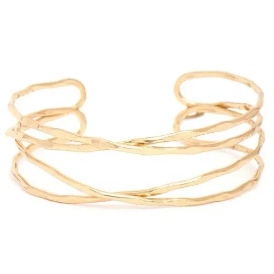 Intertwined Cuff-Gold