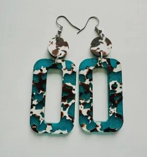 Jewelry - Cow & Turquoise Hoops