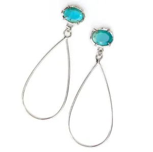 JUNE Turquoise Hoop Earrings