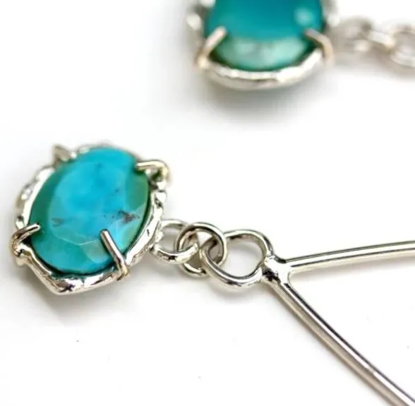 JUNE Turquoise Hoop Earrings