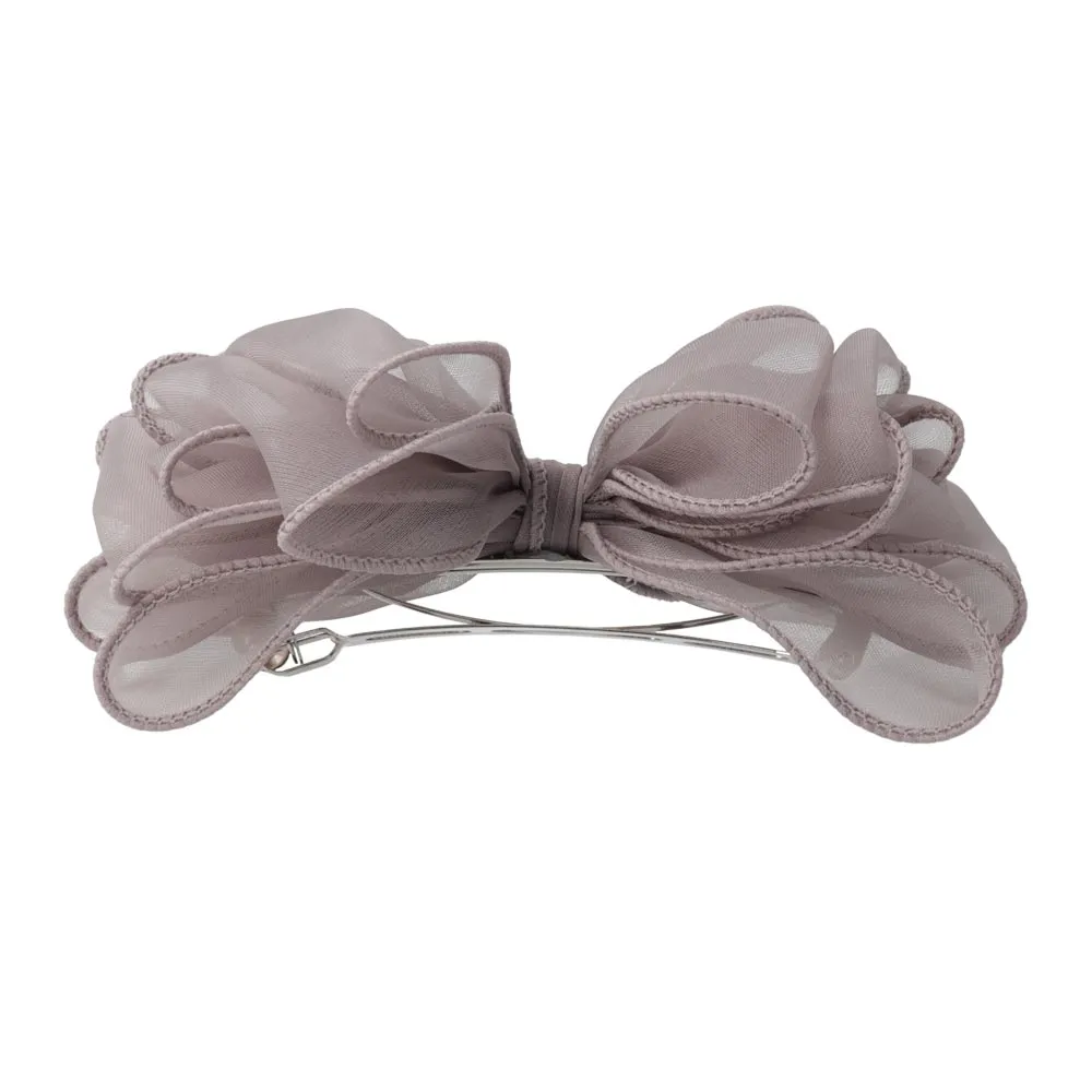 Large Sheer Bow Barrette