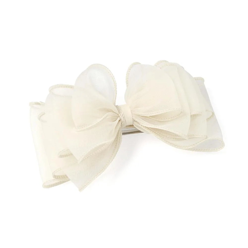 Large Sheer Bow Barrette