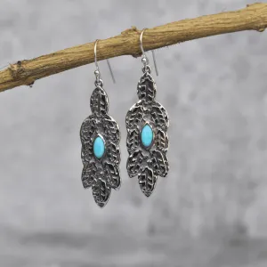 Leafy Wave - Turquoise Dangle