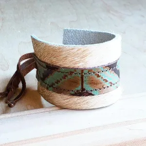 Leather Cuff in Brindle & Navajo