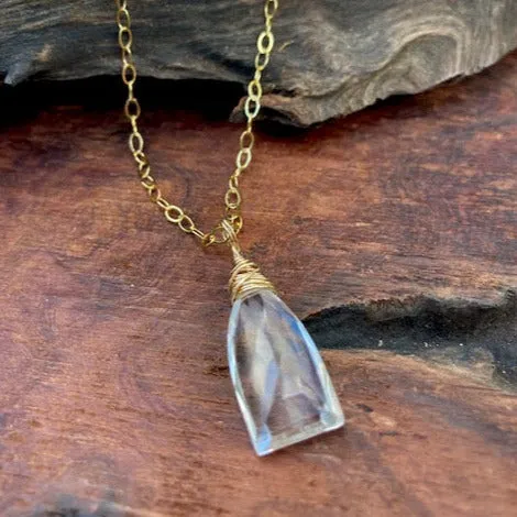 Life Force Good Vibes: Quartz Energy Necklace Silver or Gold