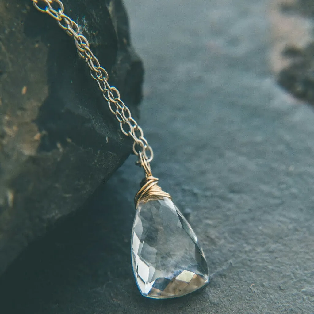 Life Force Good Vibes: Quartz Energy Necklace Silver or Gold