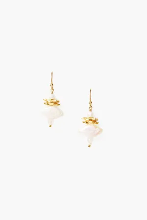 Lisbeth Drop Earrings White Pearl Mix