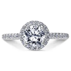 Luminaire Round Halo Engagement Ring