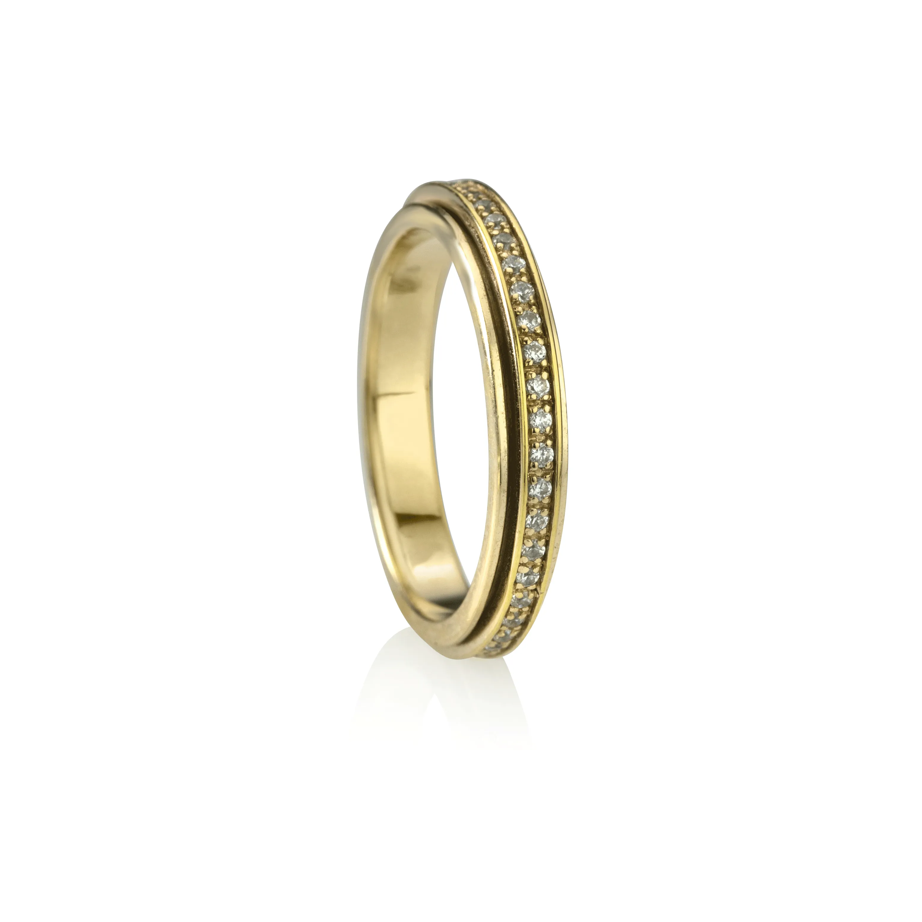 Lunar 14K Yellow Gold Fidget Ring