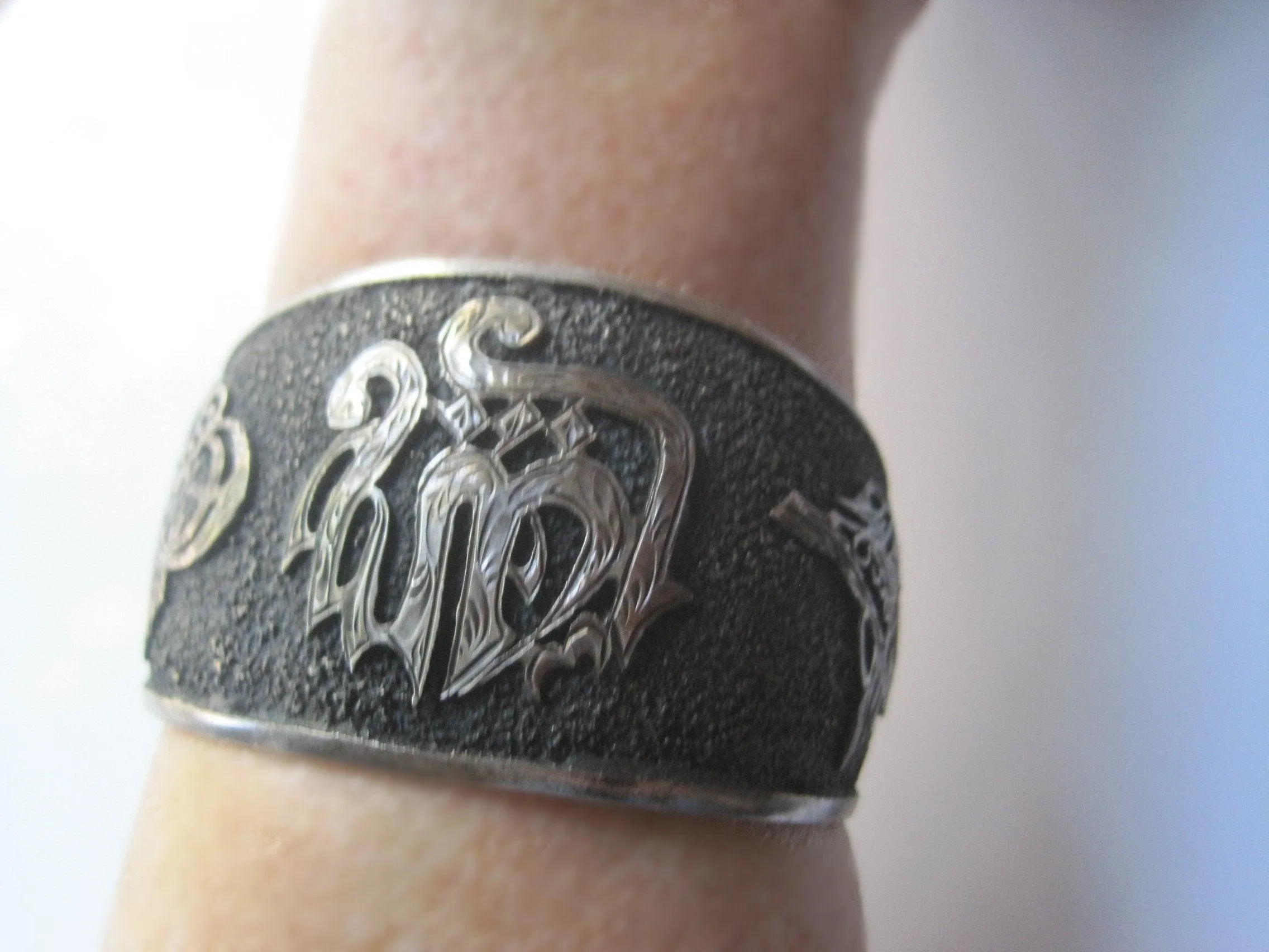 MashAllah Silver Islamic Cuff Bracelet from Turkey