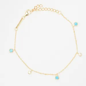 Maya Turquoise Ball Chain Bracelet