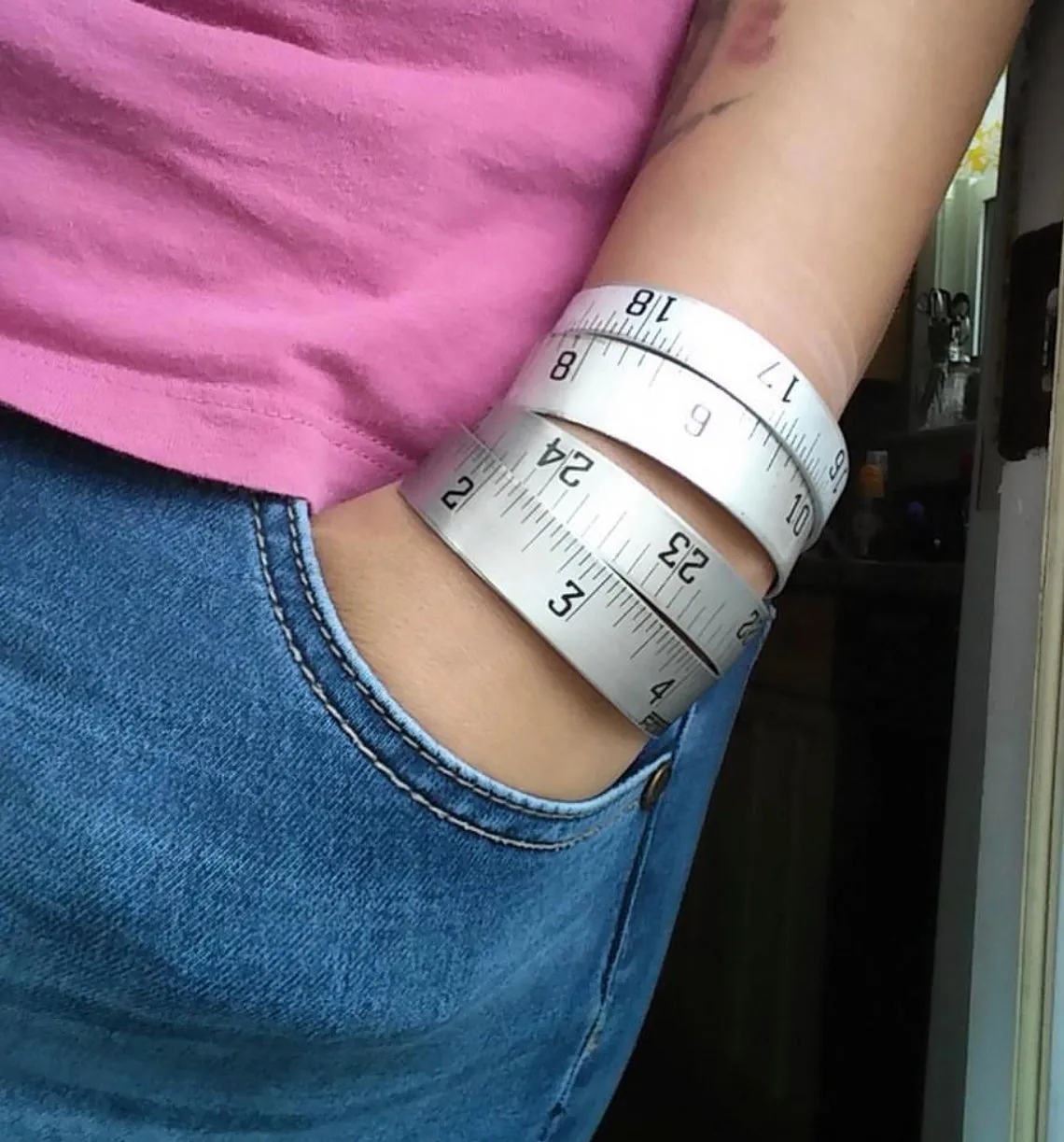 Measuring Tape Cuff Bracelet