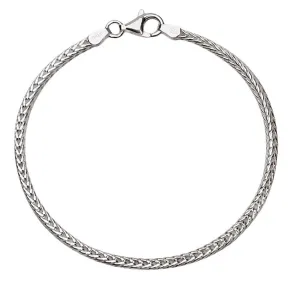 Men's Solid 925 Sterling Silver Foxtail Chain Bracelet | Braided Silver Bracelet