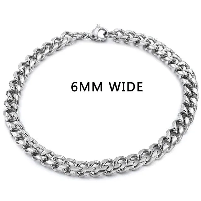 Men's Stainless Steel Chain Link Bracelets