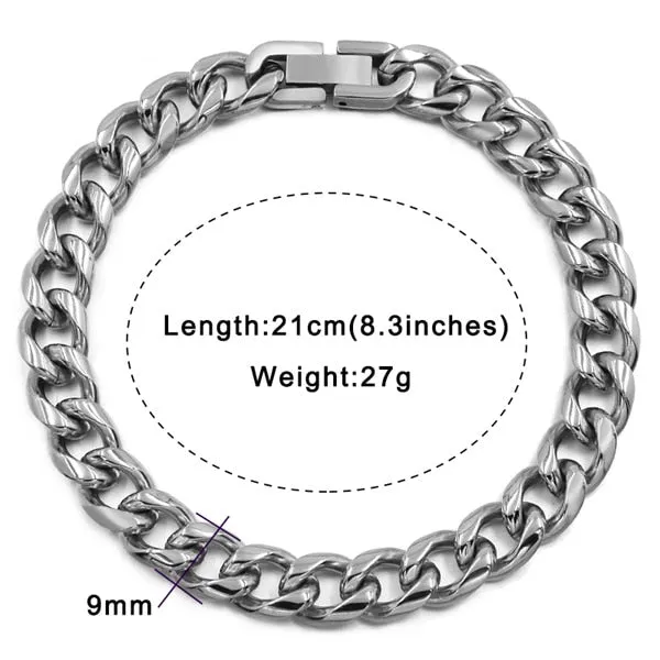 Men's Stainless Steel Chain Link Bracelets