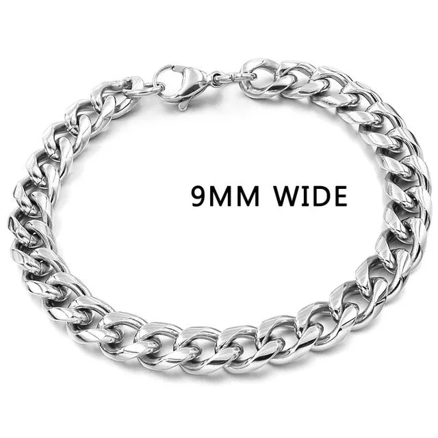 Men's Stainless Steel Chain Link Bracelets