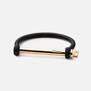 Miansai Noir Screw Cuff with Gold Bar