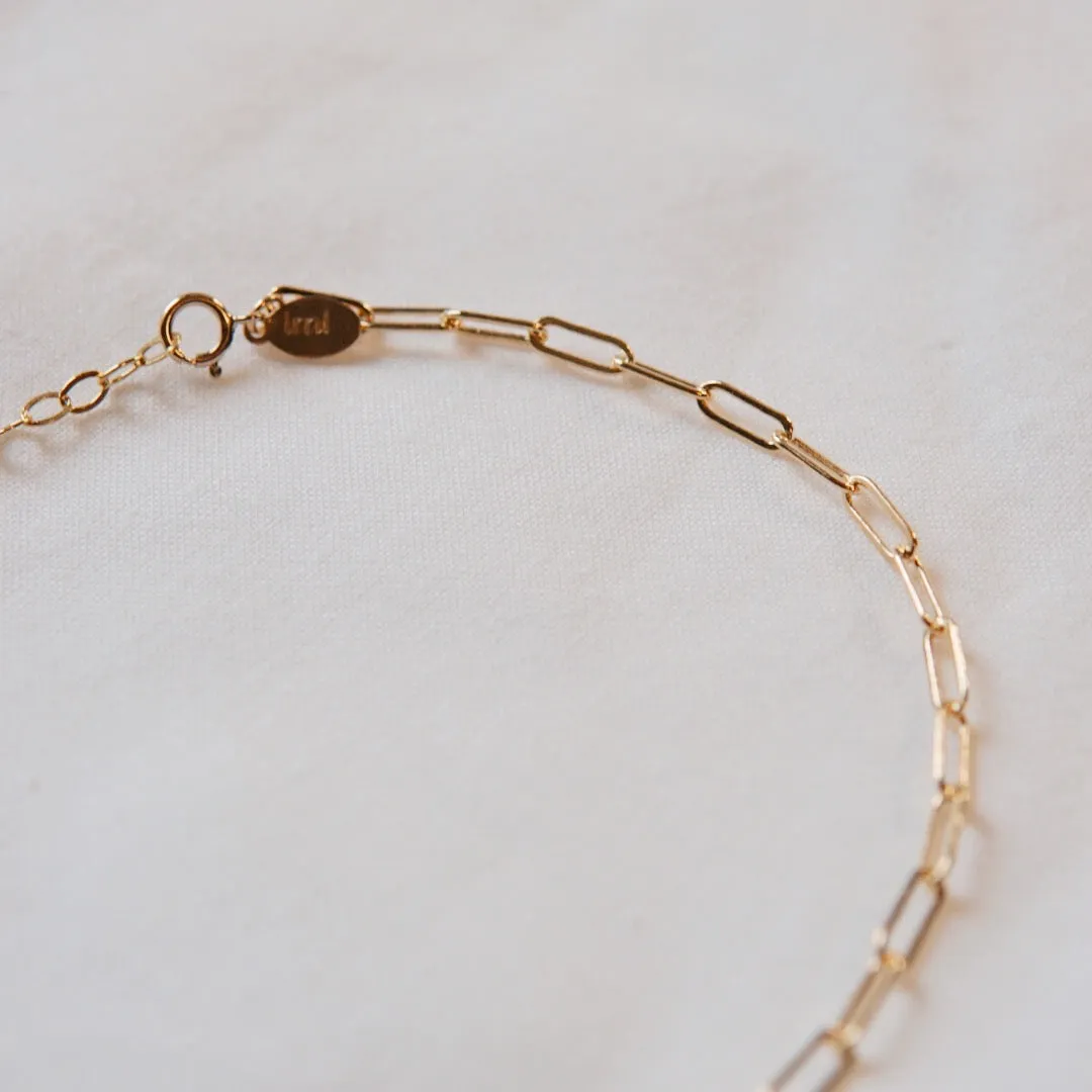 Mid Paperclip Chain Anklet