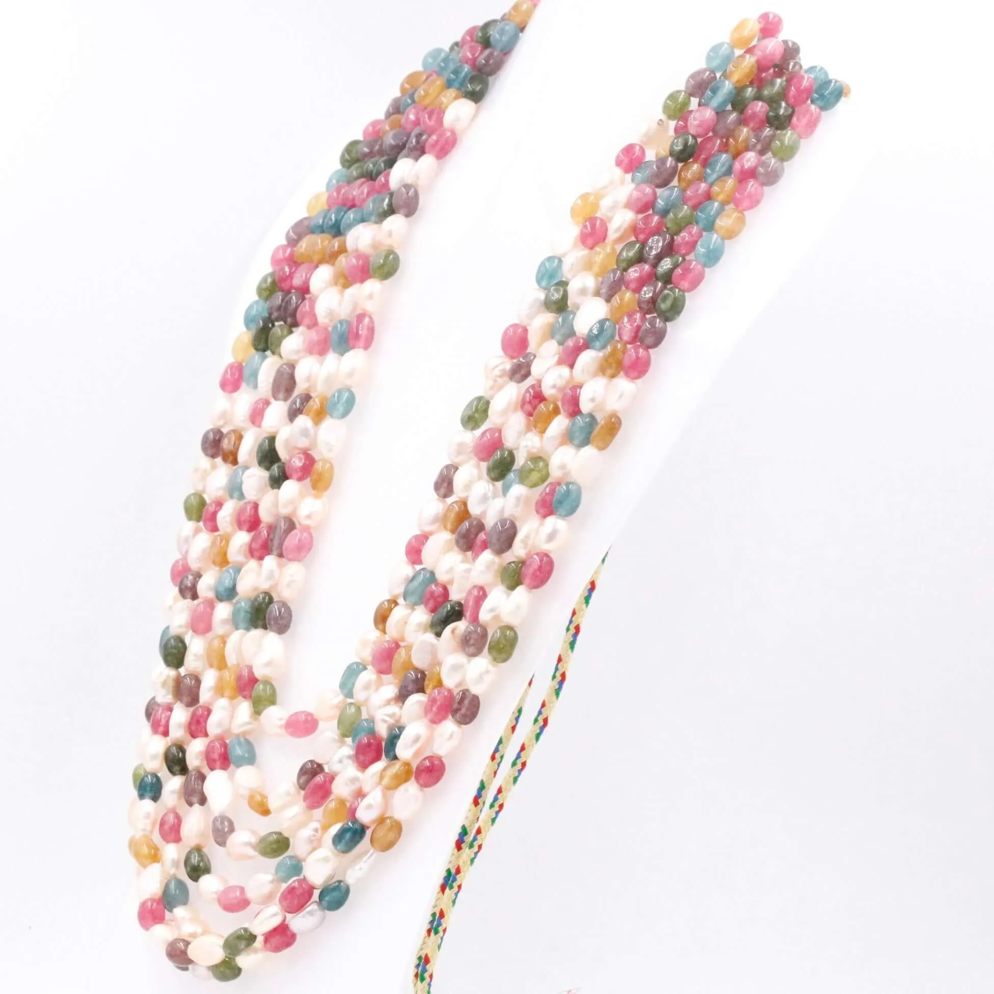 Multi Color Necklace Quartz w/ Pearl Necklace Layered Necklace Colorful Necklace Layered Necklace Colorful Necklace SKU 6143280