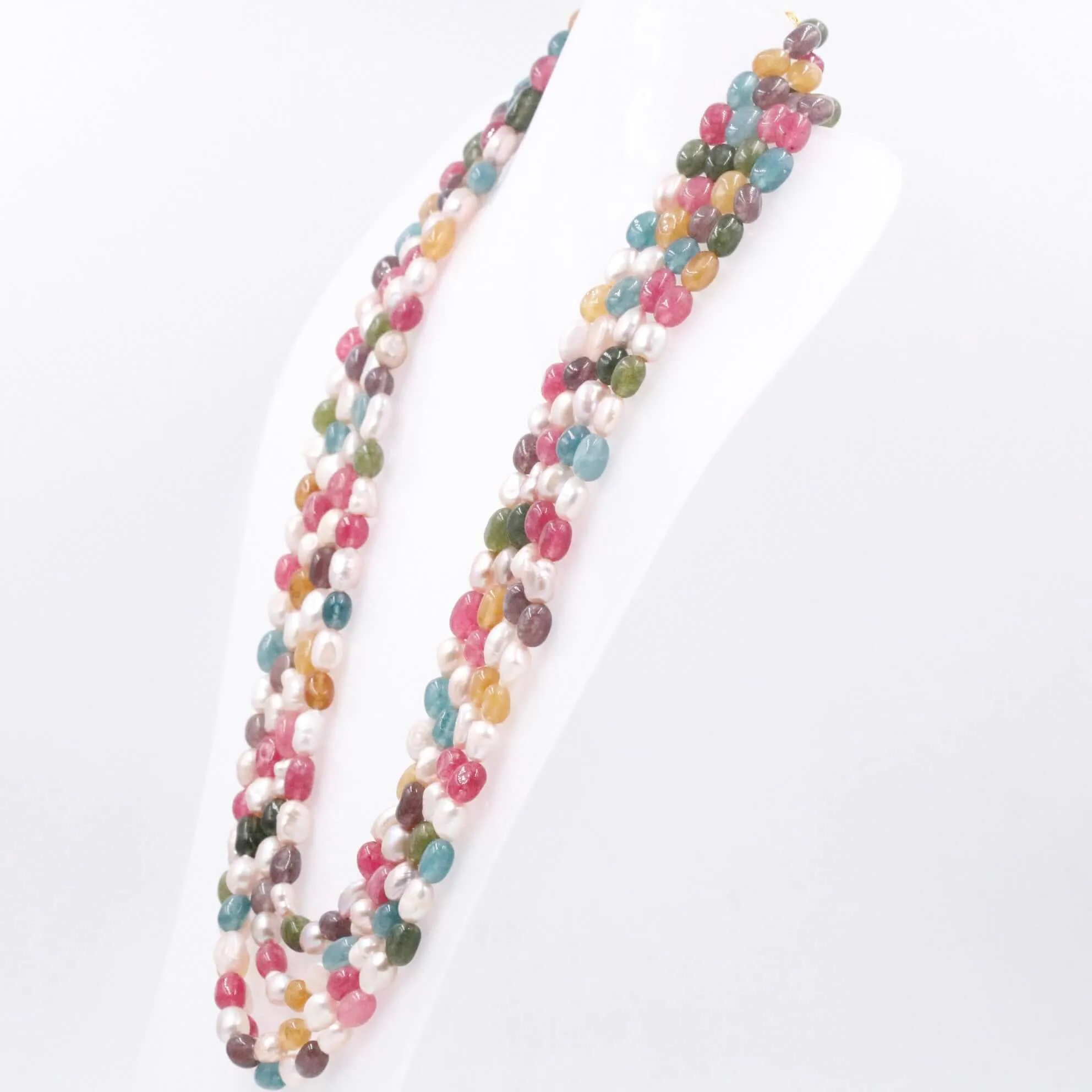 Multi Color Necklace Quartz w/ Pearl Necklace Layered Necklace Colorful Necklace Layered Necklace Colorful Necklace SKU 6143280