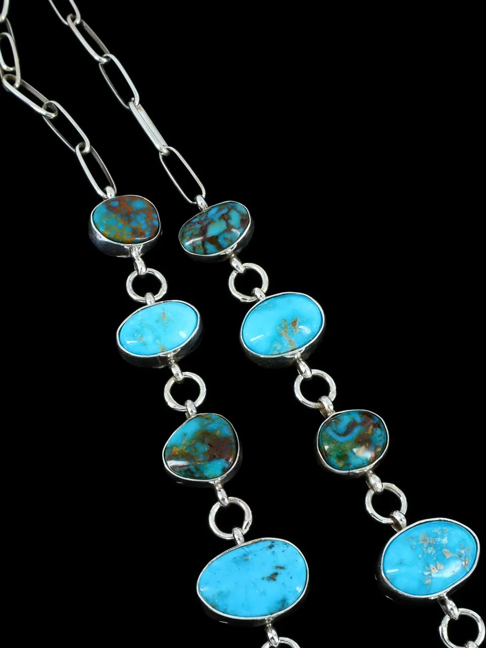 Native American Sterling Silver Turquoise Necklace Set